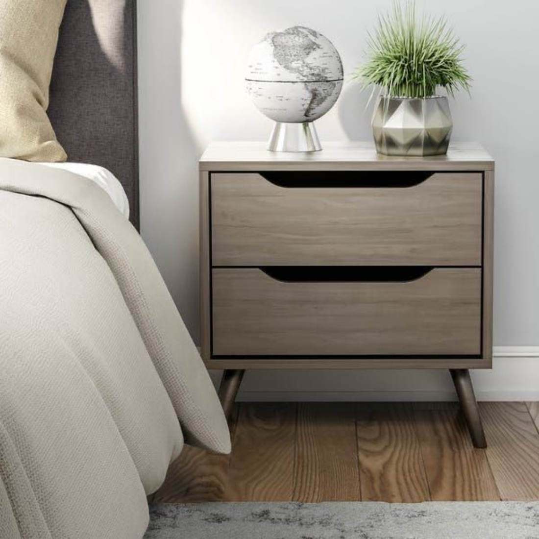 Primrose Engineered Wood Bed Side Table, BSU105